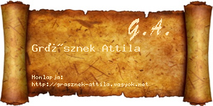 Grásznek Attila névjegykártya